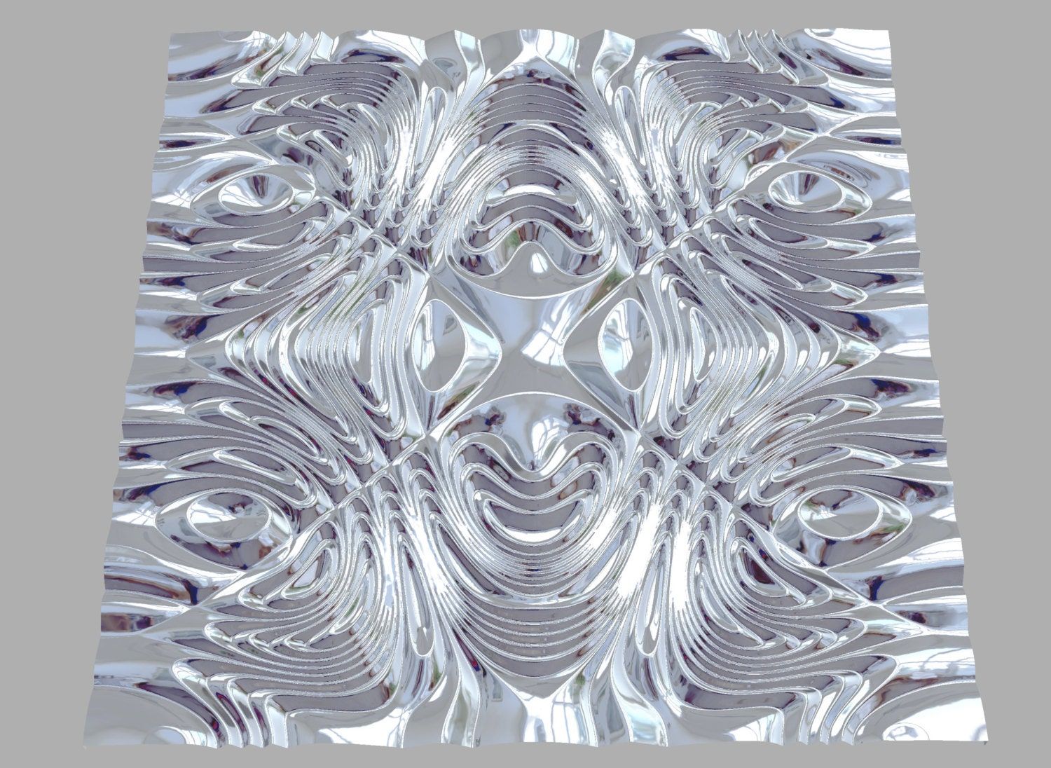 DEZ75 Tileable wall panel 3D model for CNC machining with software Vectric Aspire, Cut3D, ArtCAM - Bonitum CNC Model Studio