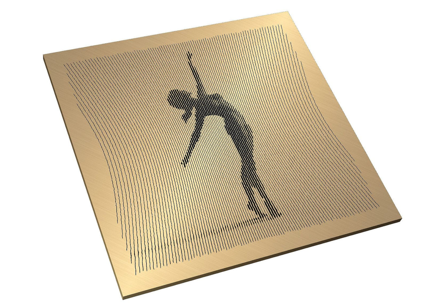 Dancing Women Poses 1 file for V- bit carving - Bonitum CNC Model Studio