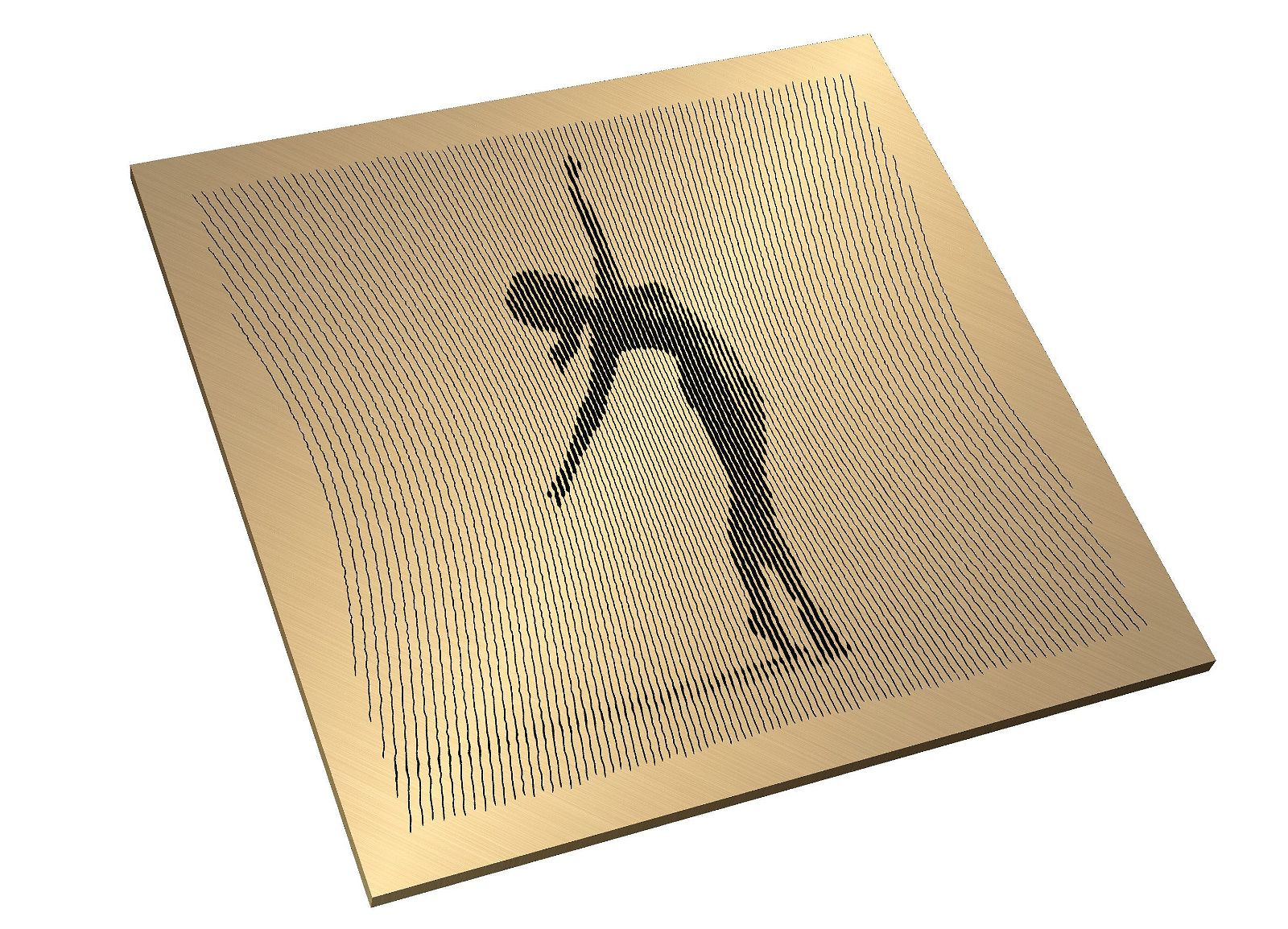 Dancing Women Poses 1 file for V- bit carving - Bonitum CNC Model Studio