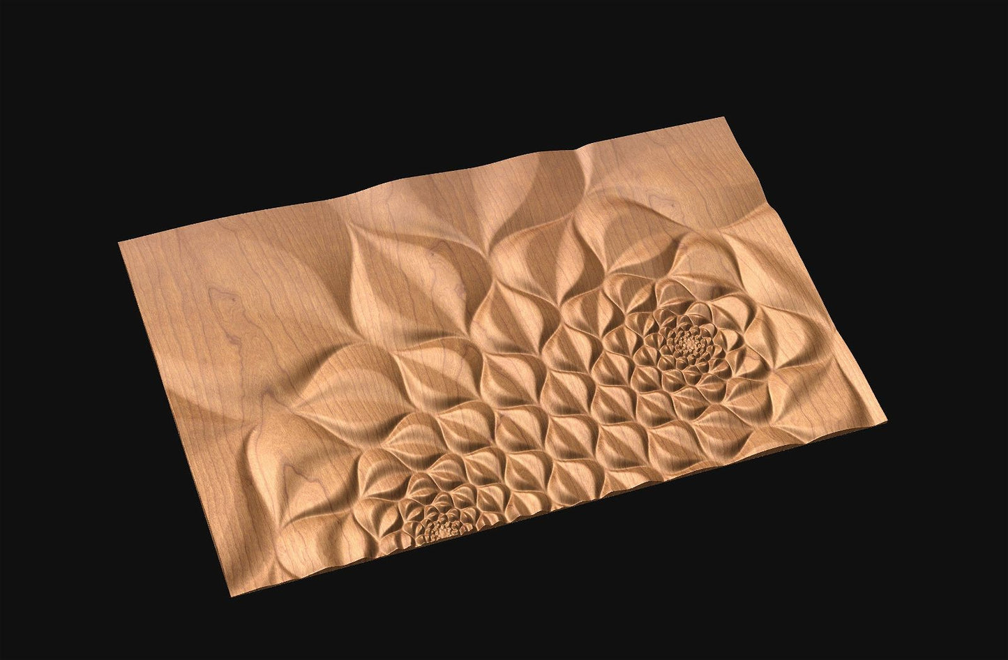 Decorative abstract 3D relief sculpture model FFF 16.22.04 for CNC machining - Bonitum CNC Model Studio