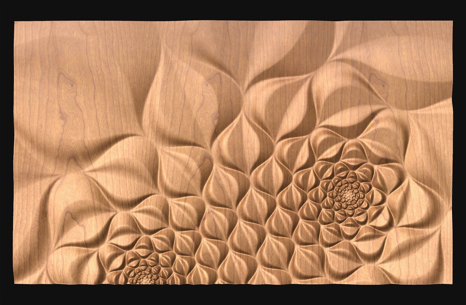 Decorative abstract 3D relief sculpture model FFF 16.22.04 for CNC machining - Bonitum CNC Model Studio