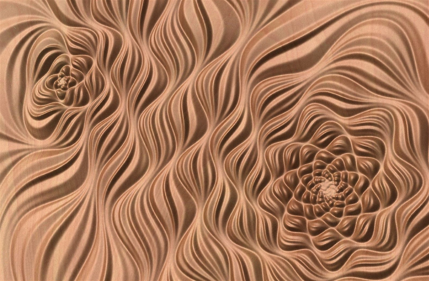 Decorative abstract 3D relief sculpture model FFF 18.39.53 for CNC machining - Bonitum CNC Model Studio