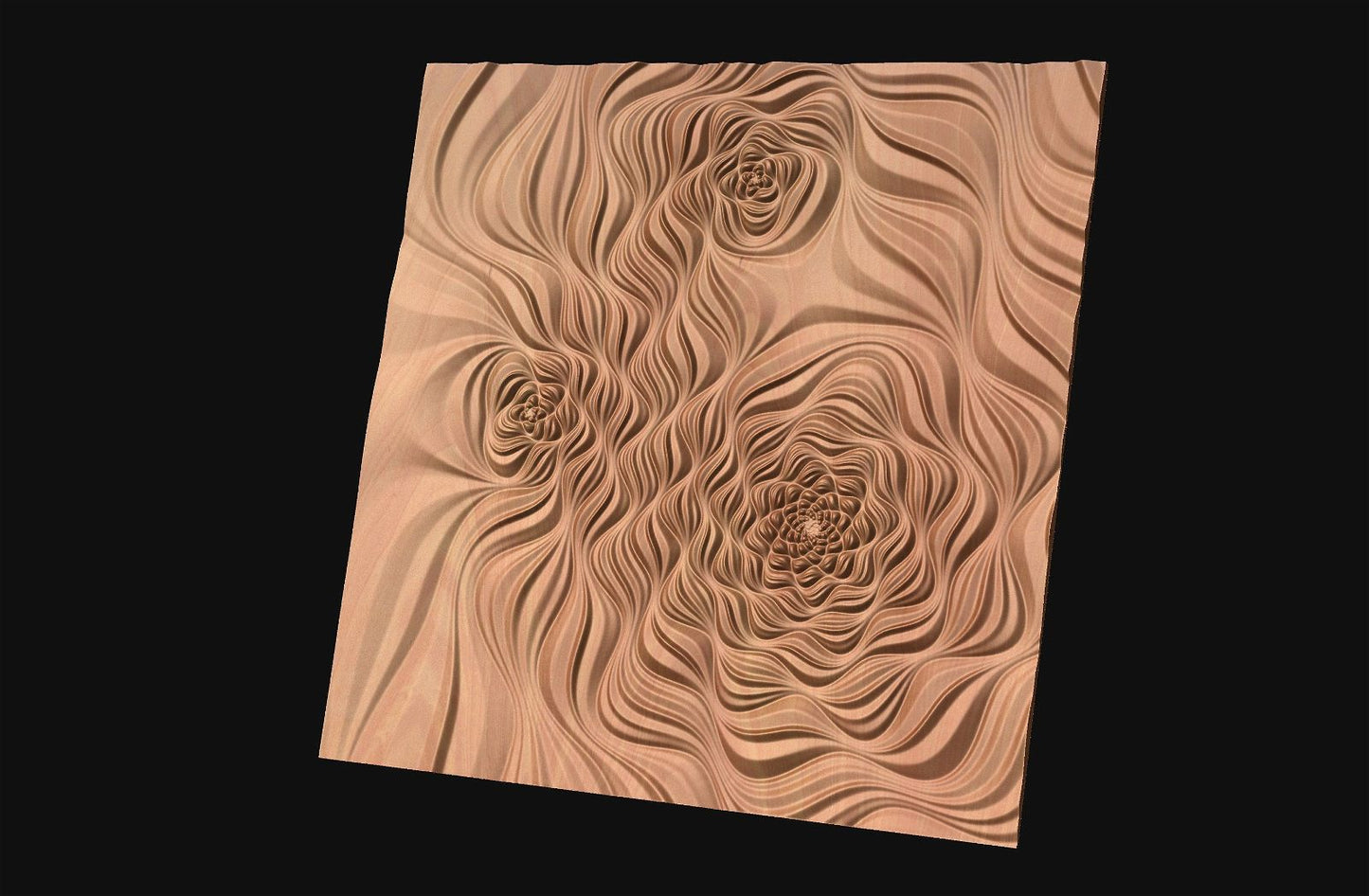 Decorative abstract 3D relief sculpture model FFF 18.39.53 for CNC machining - Bonitum CNC Model Studio