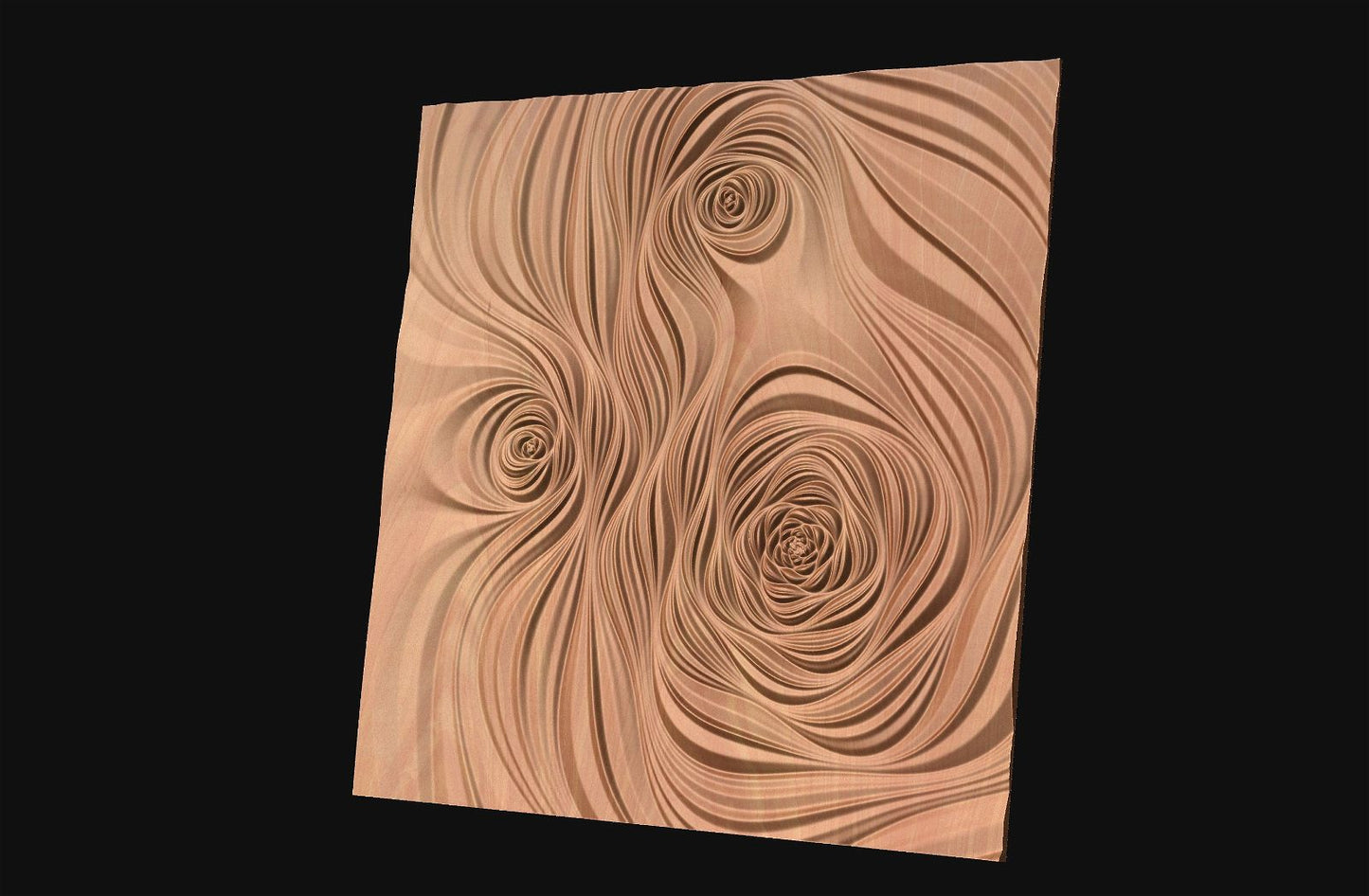 Decorative abstract 3D relief sculpture model FFF 18.56.41 for CNC machining - Bonitum CNC Model Studio