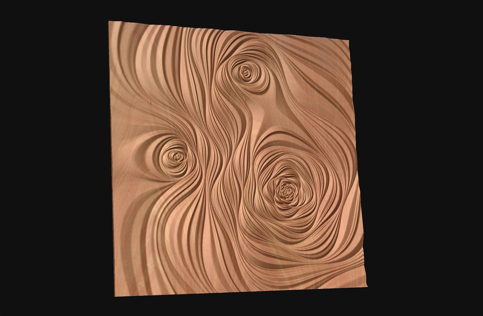 Decorative abstract 3D relief sculpture model FFF 18.56.41 for CNC machining - Bonitum CNC Model Studio