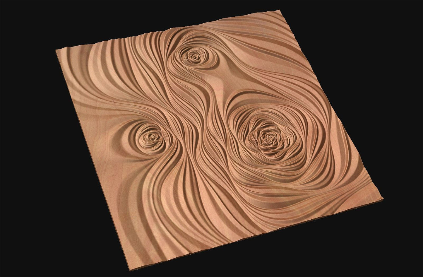 Decorative abstract 3D relief sculpture model FFF 18.56.41 for CNC machining - Bonitum CNC Model Studio