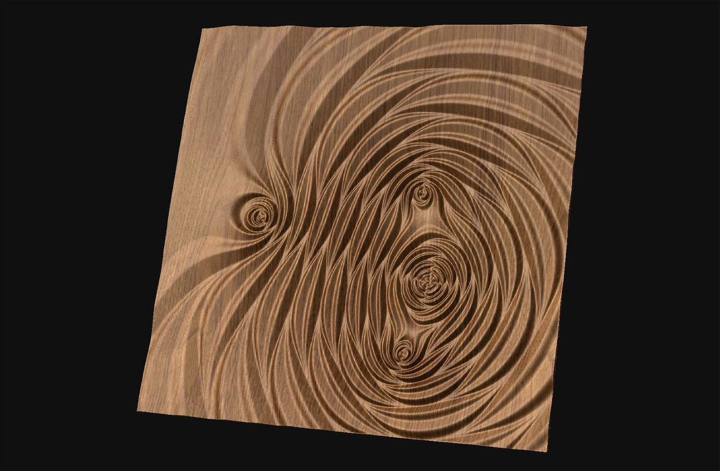 Decorative abstract 3D relief sculpture model FFF 19.16.54 for CNC machining - Bonitum CNC Model Studio