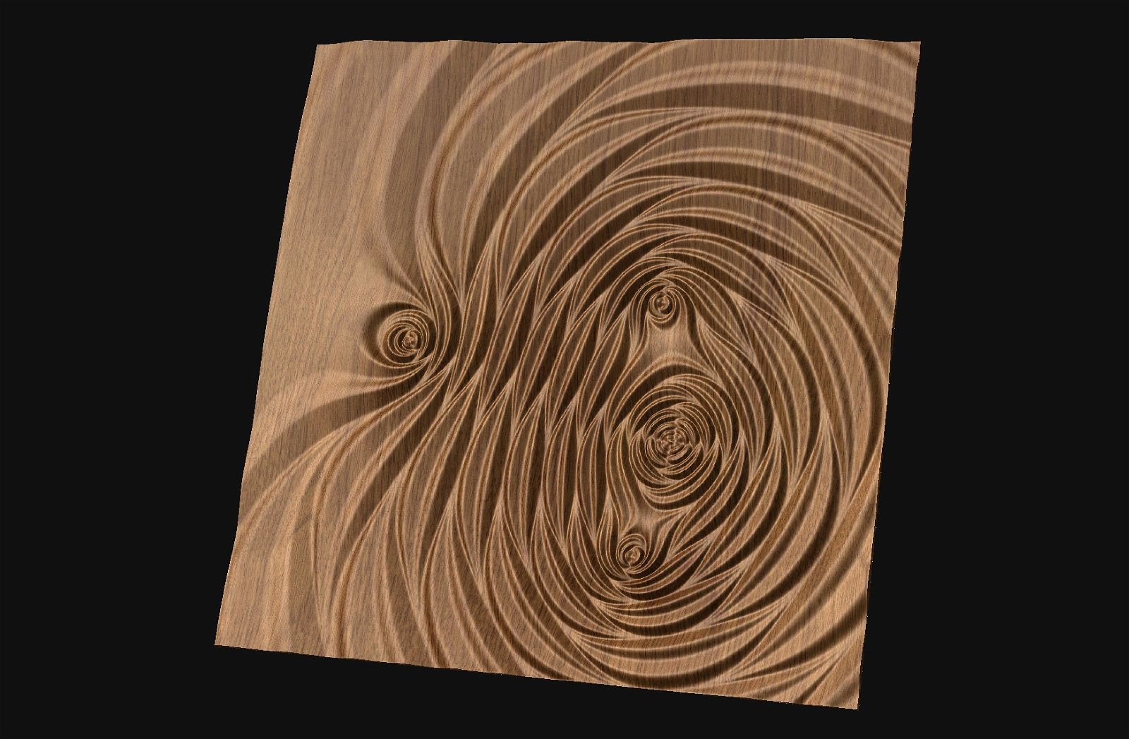 Decorative abstract 3D relief sculpture model FFF 19.16.54 for CNC machining - Bonitum CNC Model Studio