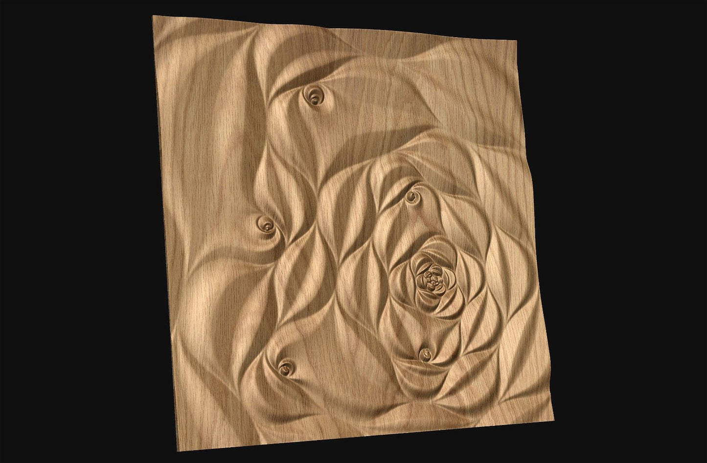 Decorative abstract 3D relief sculpture model FFF 19.19.43 for CNC machining - Bonitum CNC Model Studio