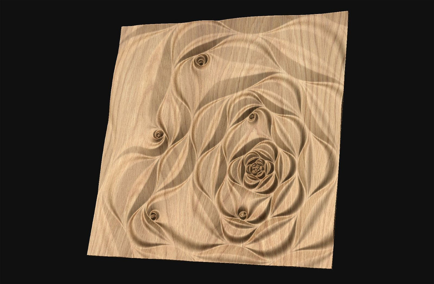 Decorative abstract 3D relief sculpture model FFF 19.19.43 for CNC machining - Bonitum CNC Model Studio