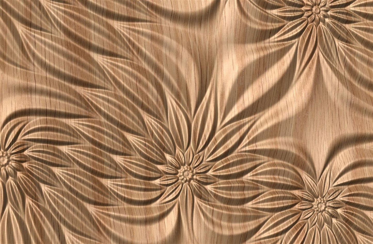 Decorative abstract 3D relief sculpture model FFF 21.18.25 for CNC machining - Bonitum CNC Model Studio