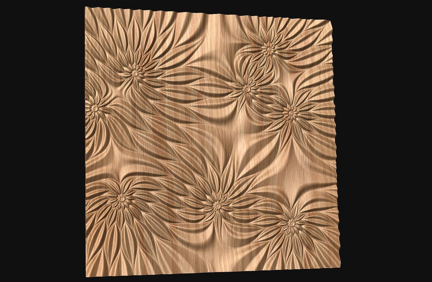 Decorative abstract 3D relief sculpture model FFF 21.18.25 for CNC machining - Bonitum CNC Model Studio