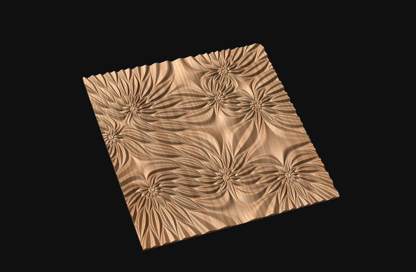 Decorative abstract 3D relief sculpture model FFF 21.18.25 for CNC machining - Bonitum CNC Model Studio