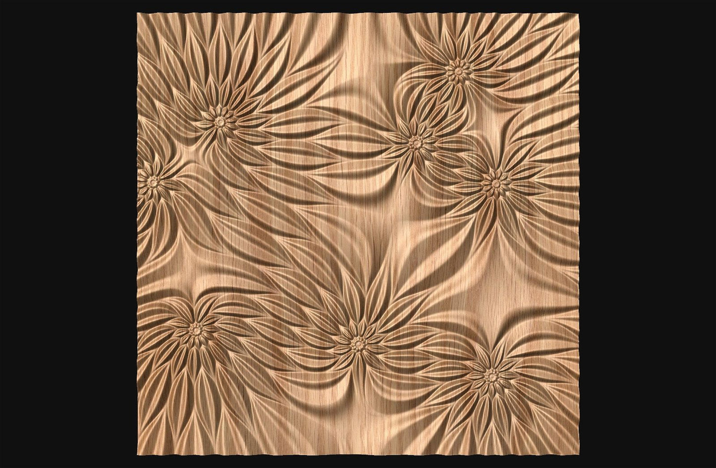 Decorative abstract 3D relief sculpture model FFF 21.18.25 for CNC machining - Bonitum CNC Model Studio