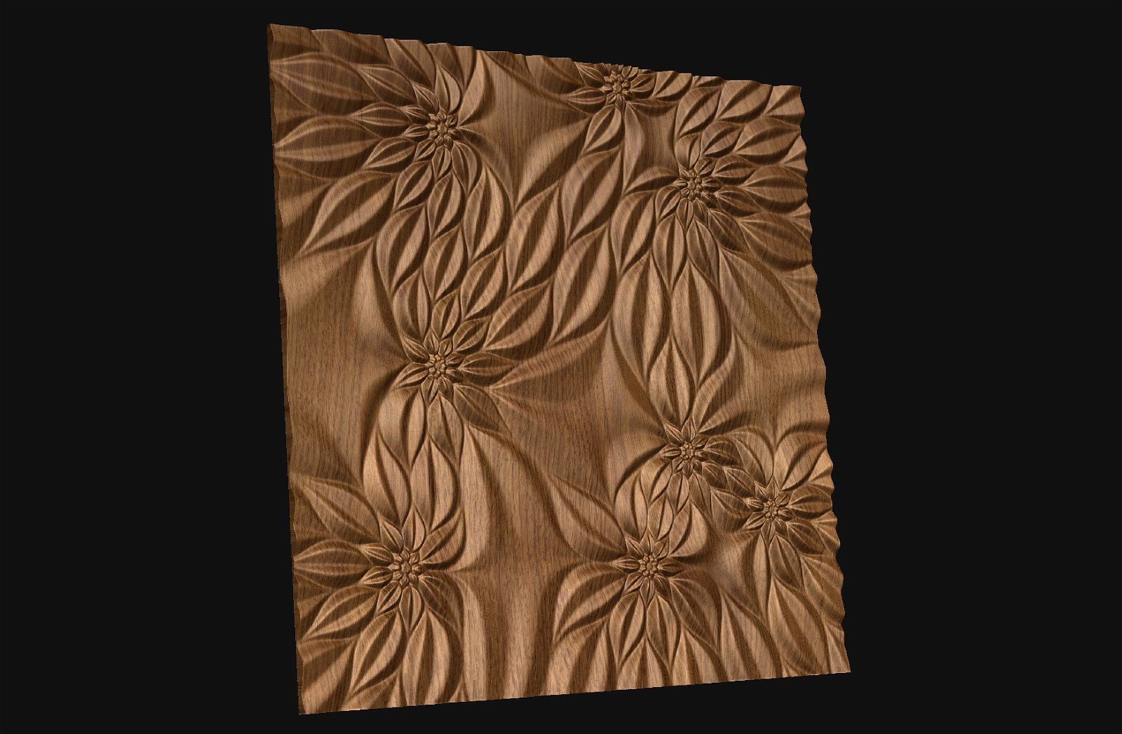 Decorative abstract 3D relief sculpture model FFF 21.21.14 for CNC machining - Bonitum CNC Model Studio