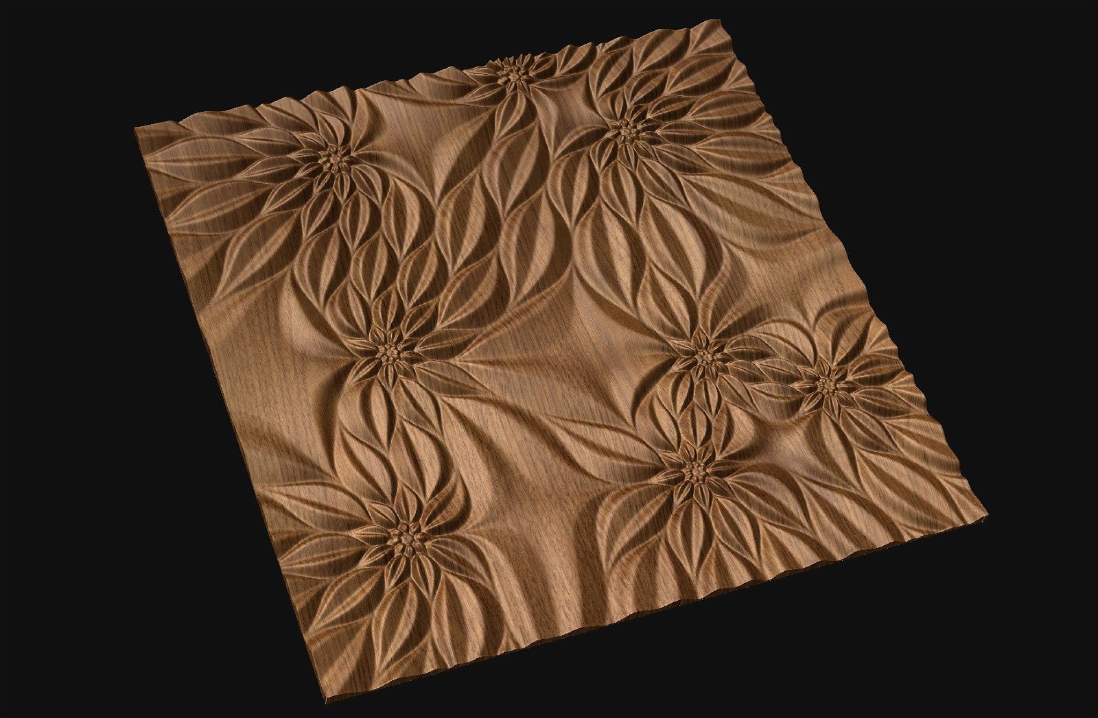 Decorative abstract 3D relief sculpture model FFF 21.21.14 for CNC machining - Bonitum CNC Model Studio