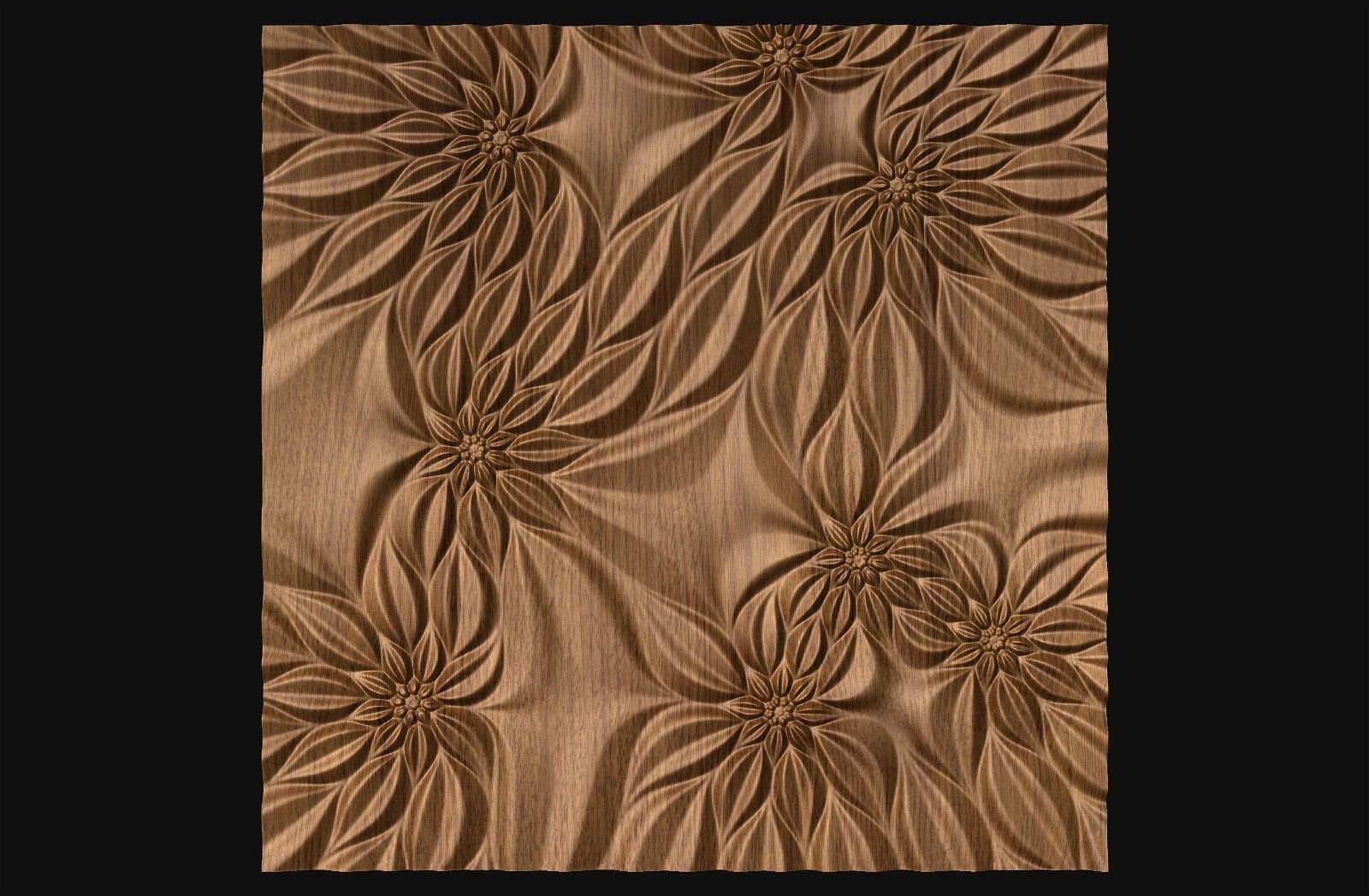 Decorative abstract 3D relief sculpture model FFF 21.21.14 for CNC machining - Bonitum CNC Model Studio