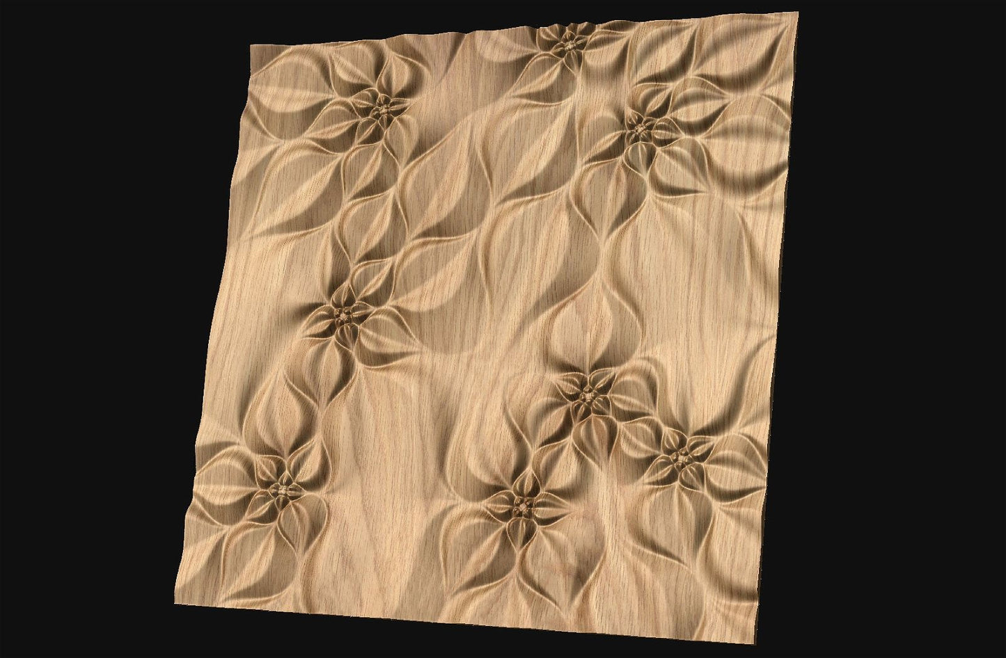 Decorative abstract 3D relief sculpture model FFF 21.21.51 for CNC machining - Bonitum CNC Model Studio