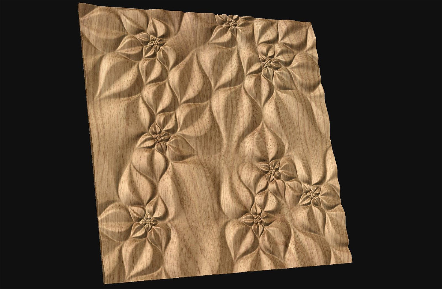 Decorative abstract 3D relief sculpture model FFF 21.21.51 for CNC machining - Bonitum CNC Model Studio