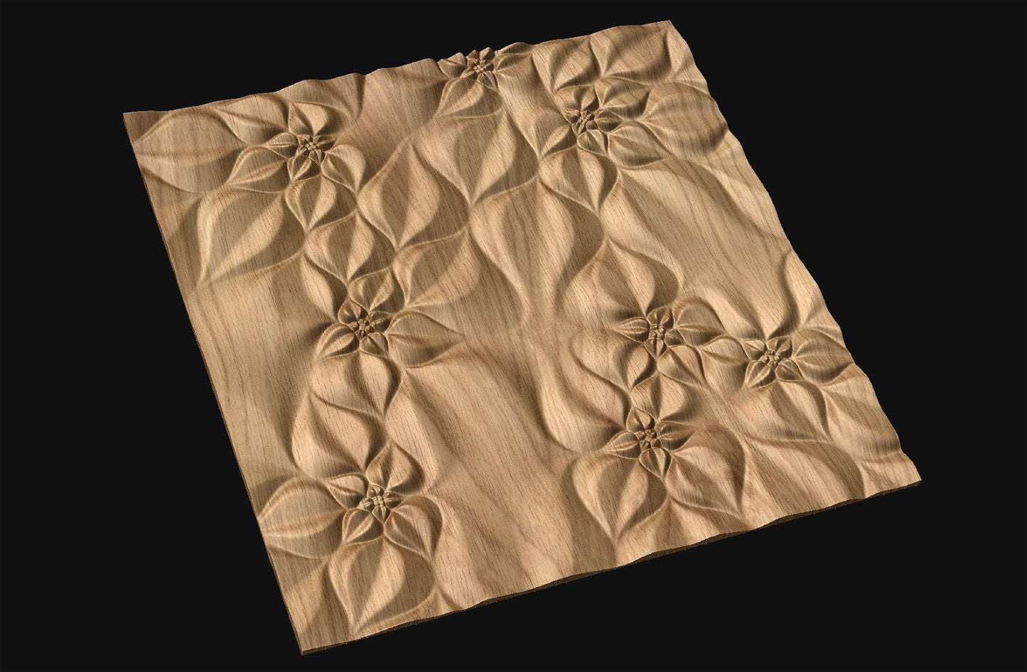 Decorative abstract 3D relief sculpture model FFF 21.21.51 for CNC machining - Bonitum CNC Model Studio