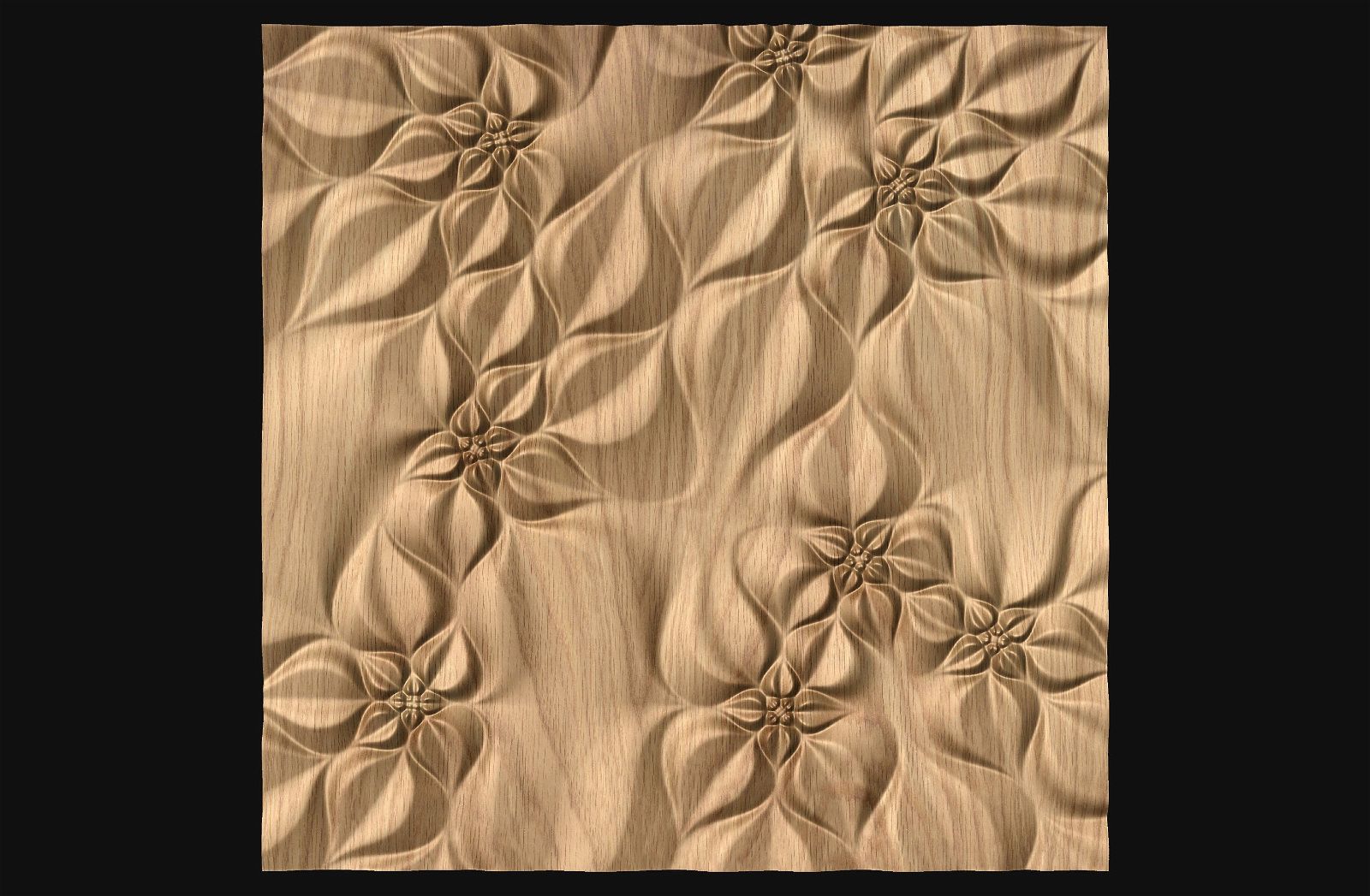 Decorative abstract 3D relief sculpture model FFF 21.21.51 for CNC machining - Bonitum CNC Model Studio