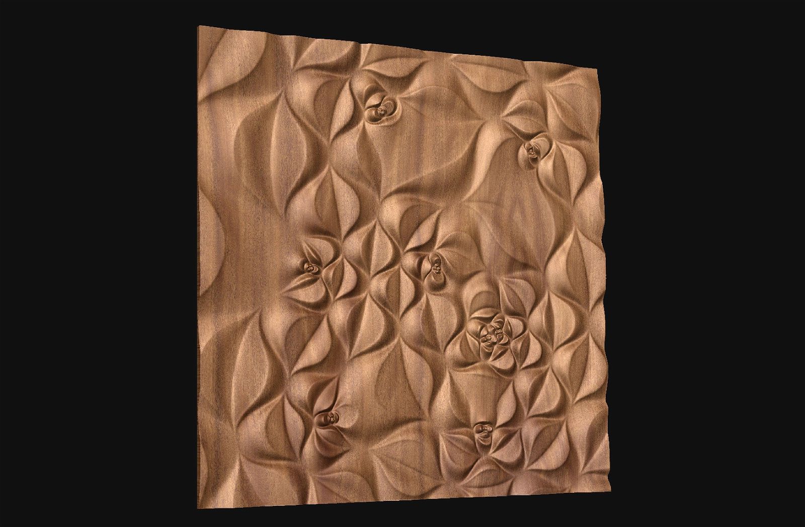 Decorative abstract 3D relief sculpture model FFF 21.33.55 for CNC machining - Bonitum CNC Model Studio