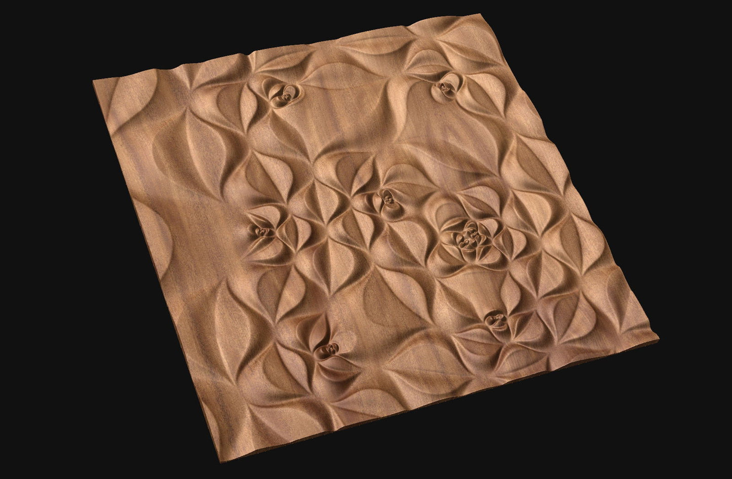 Decorative abstract 3D relief sculpture model FFF 21.33.55 for CNC machining - Bonitum CNC Model Studio