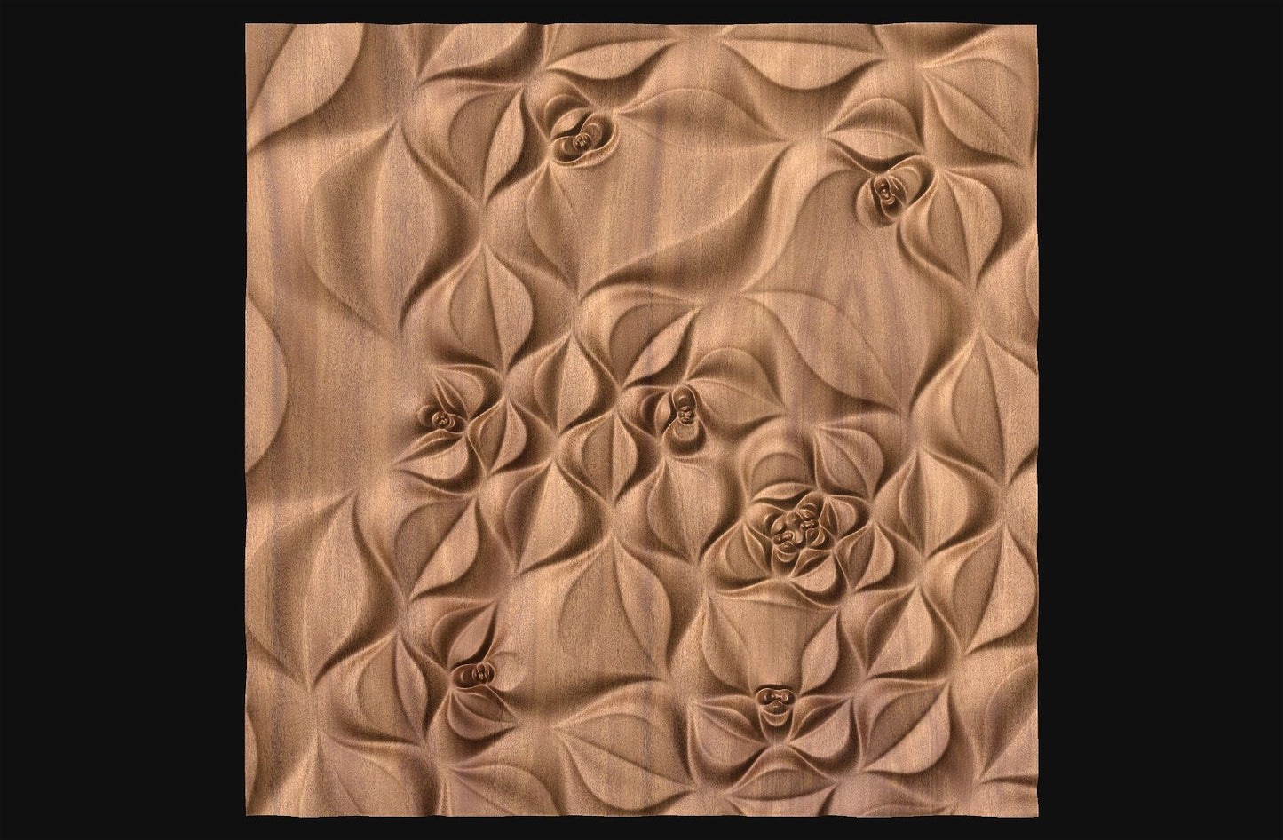 Decorative abstract 3D relief sculpture model FFF 21.33.55 for CNC machining - Bonitum CNC Model Studio