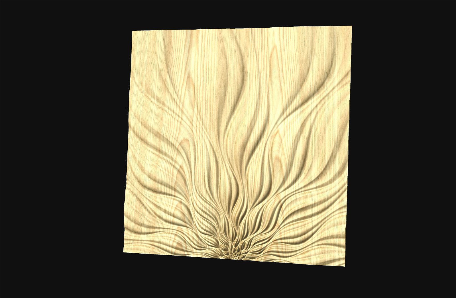 Decorative abstract 3D relief sculpture model FFF 21.56.08 for CNC machining - Bonitum CNC Model Studio