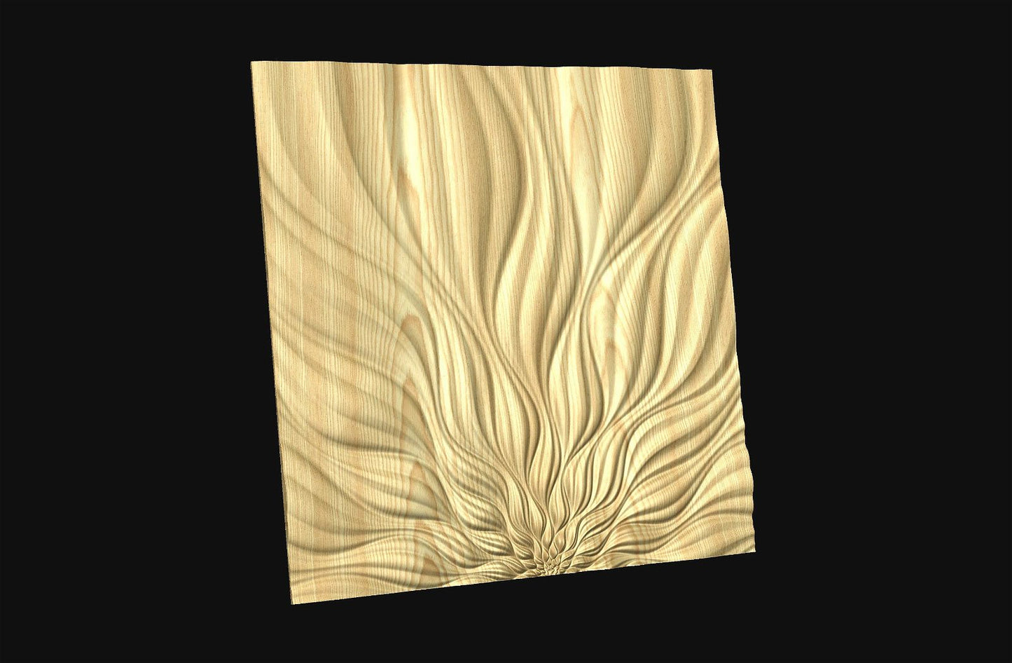 Decorative abstract 3D relief sculpture model FFF 21.56.08 for CNC machining - Bonitum CNC Model Studio