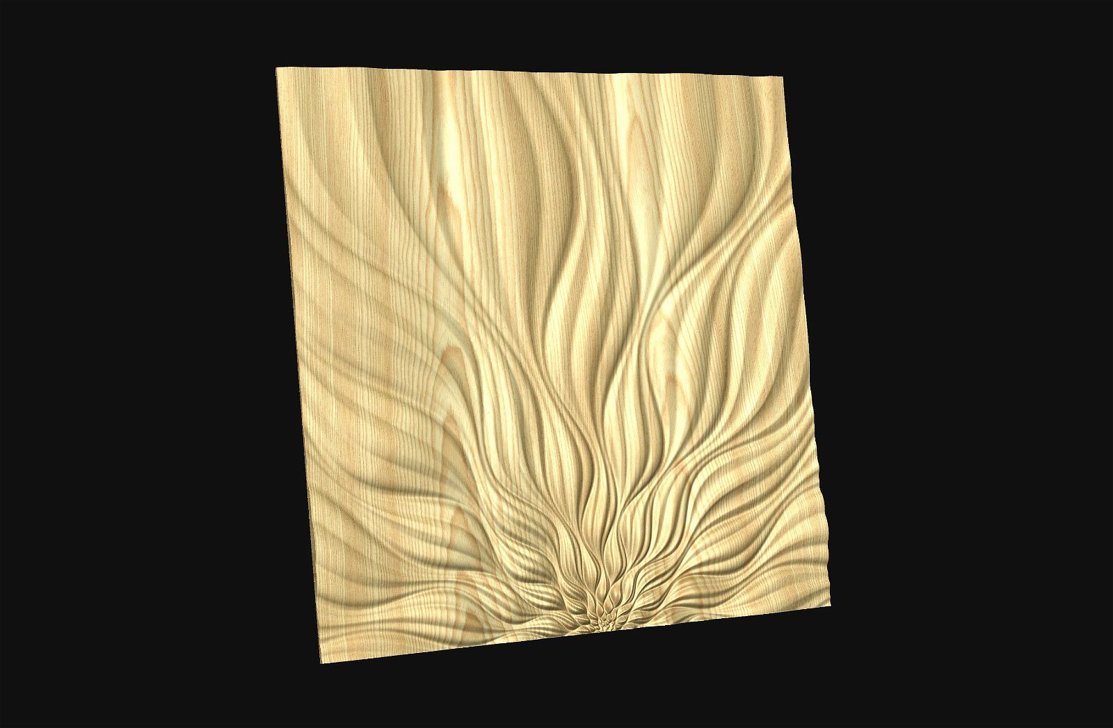 Decorative abstract 3D relief sculpture model FFF 21.56.08 for CNC machining - Bonitum CNC Model Studio