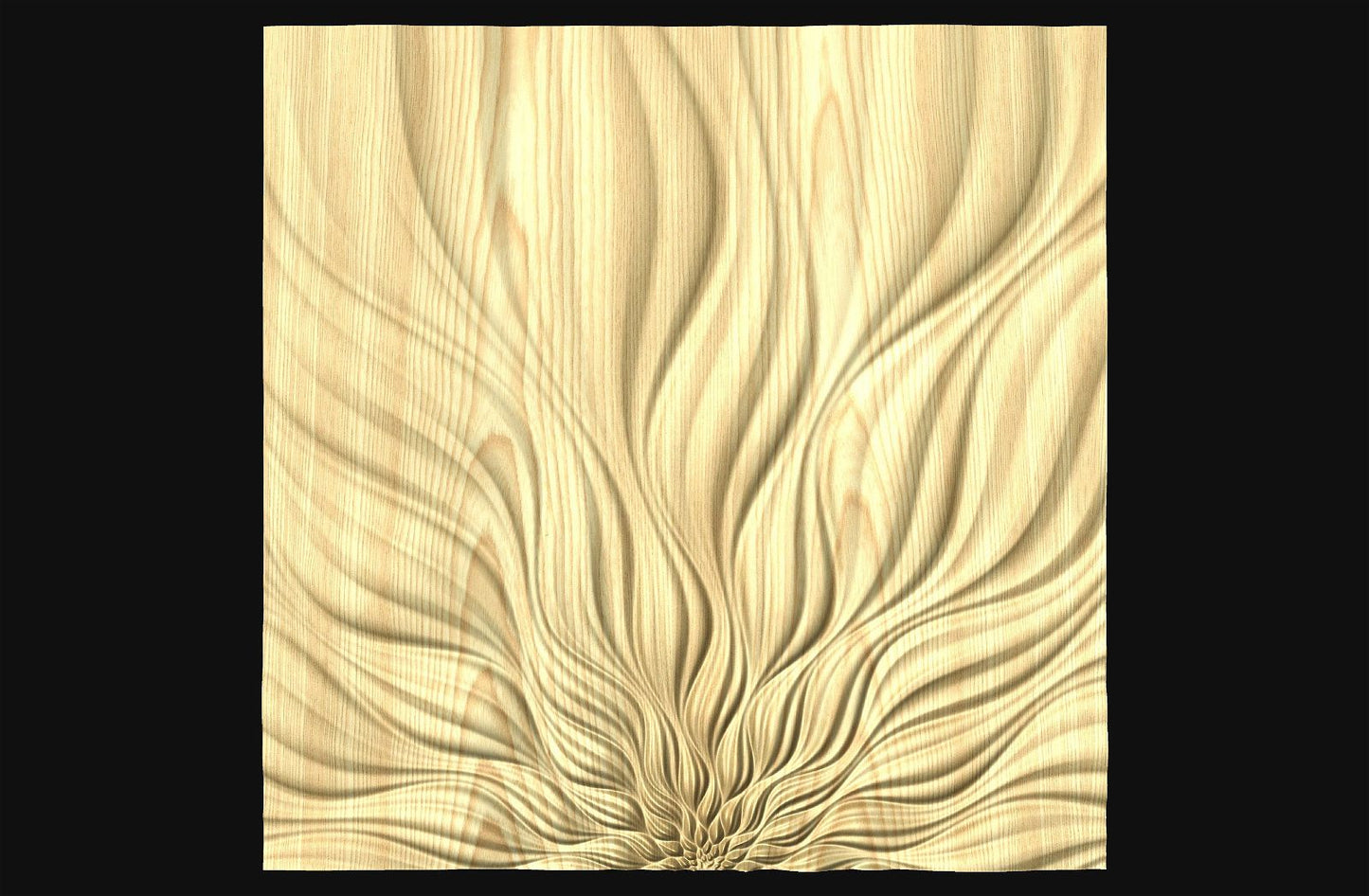 Decorative abstract 3D relief sculpture model FFF 21.56.08 for CNC machining - Bonitum CNC Model Studio
