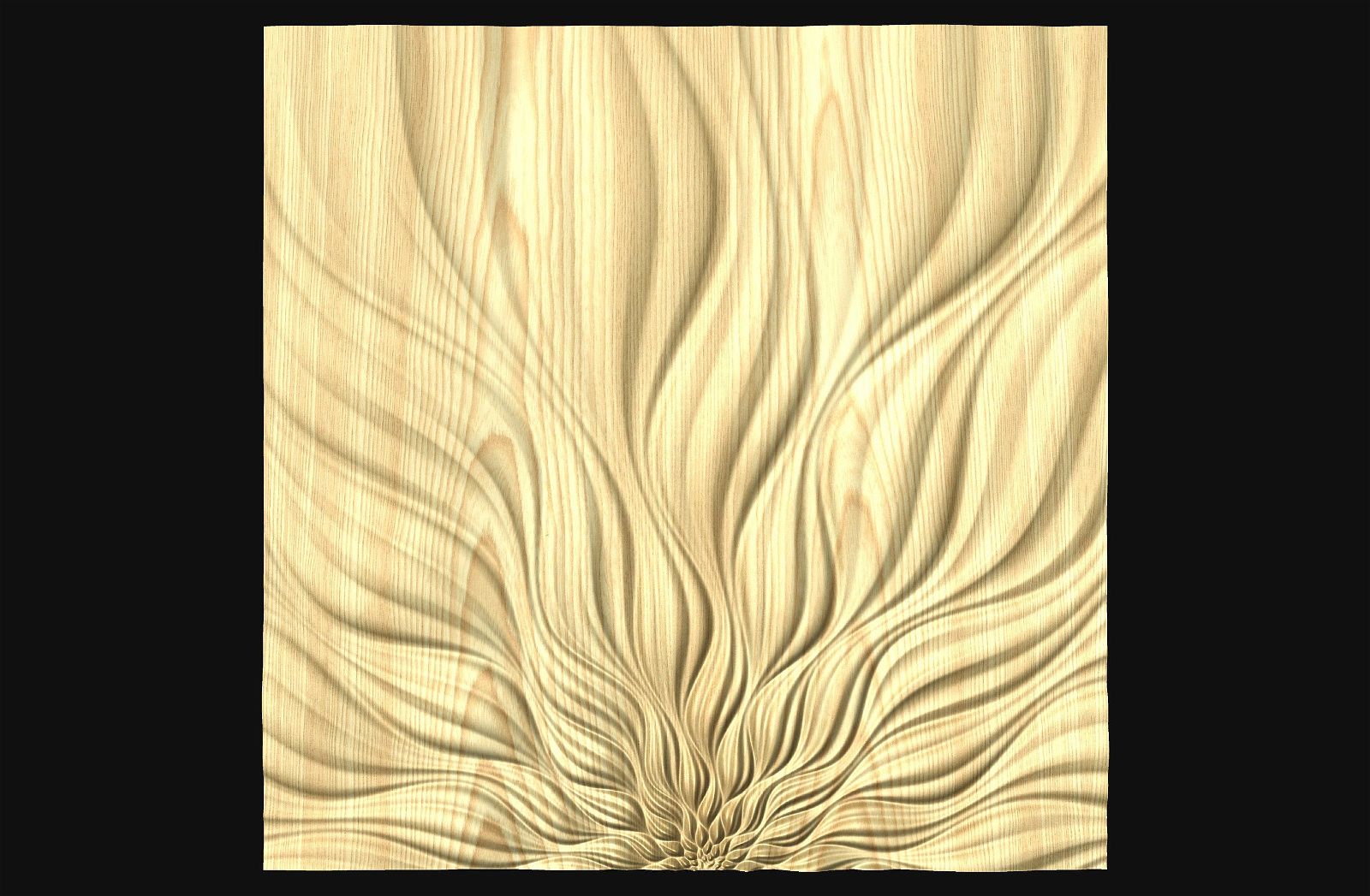 Decorative abstract 3D relief sculpture model FFF 21.56.08 for CNC machining - Bonitum CNC Model Studio