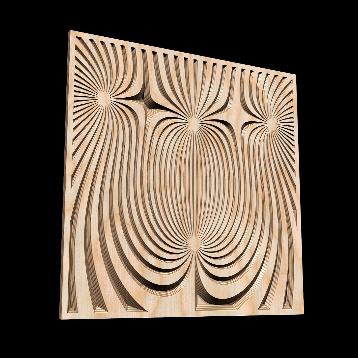 FLD19-02 Vector file for V-carving - Bonitum CNC Model Studio