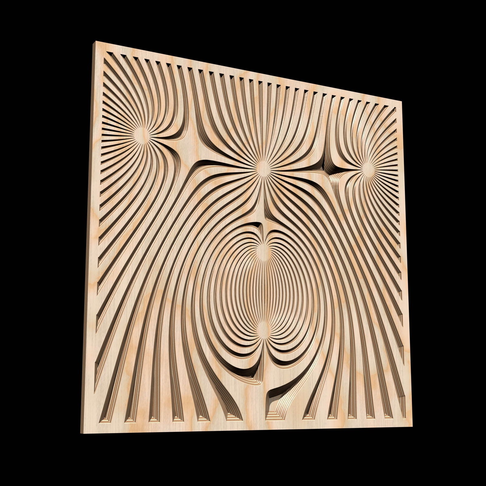 FLD19-03 Vector file for V-carving - Bonitum CNC Model Studio