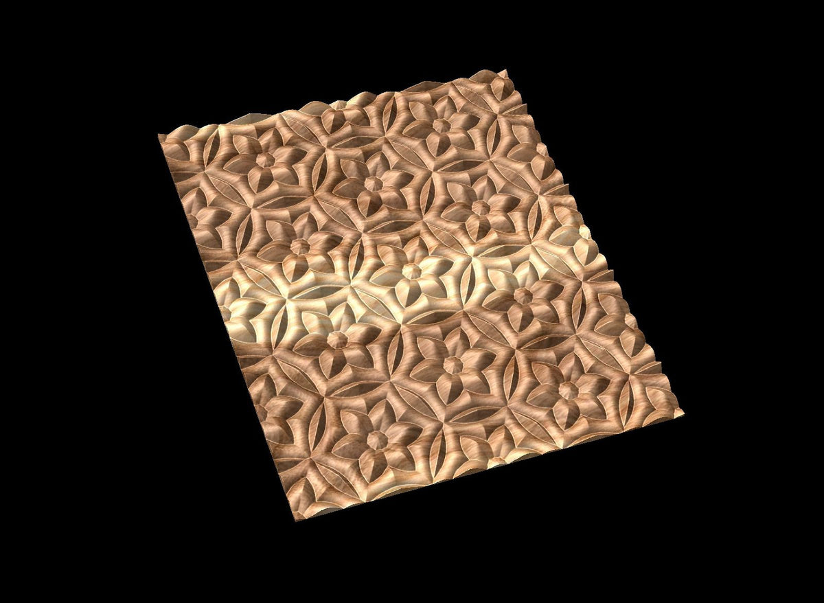 Fld Pattern FLD825T 3D relief repeated pattern for CNC router – Bonitum CNC Model ...