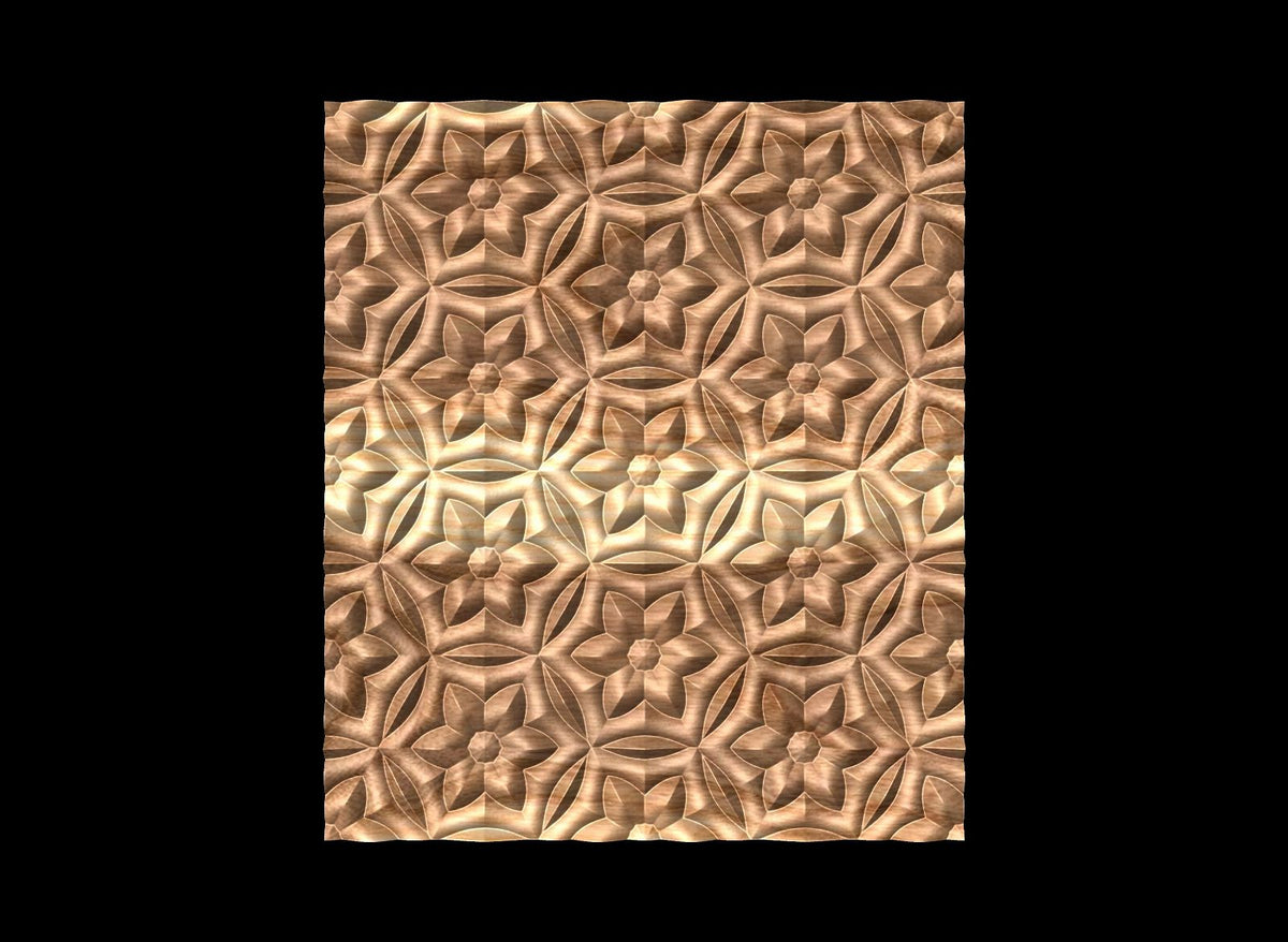 Fld Pattern FLD825T 3D relief repeated pattern for CNC router – Bonitum CNC Model ...