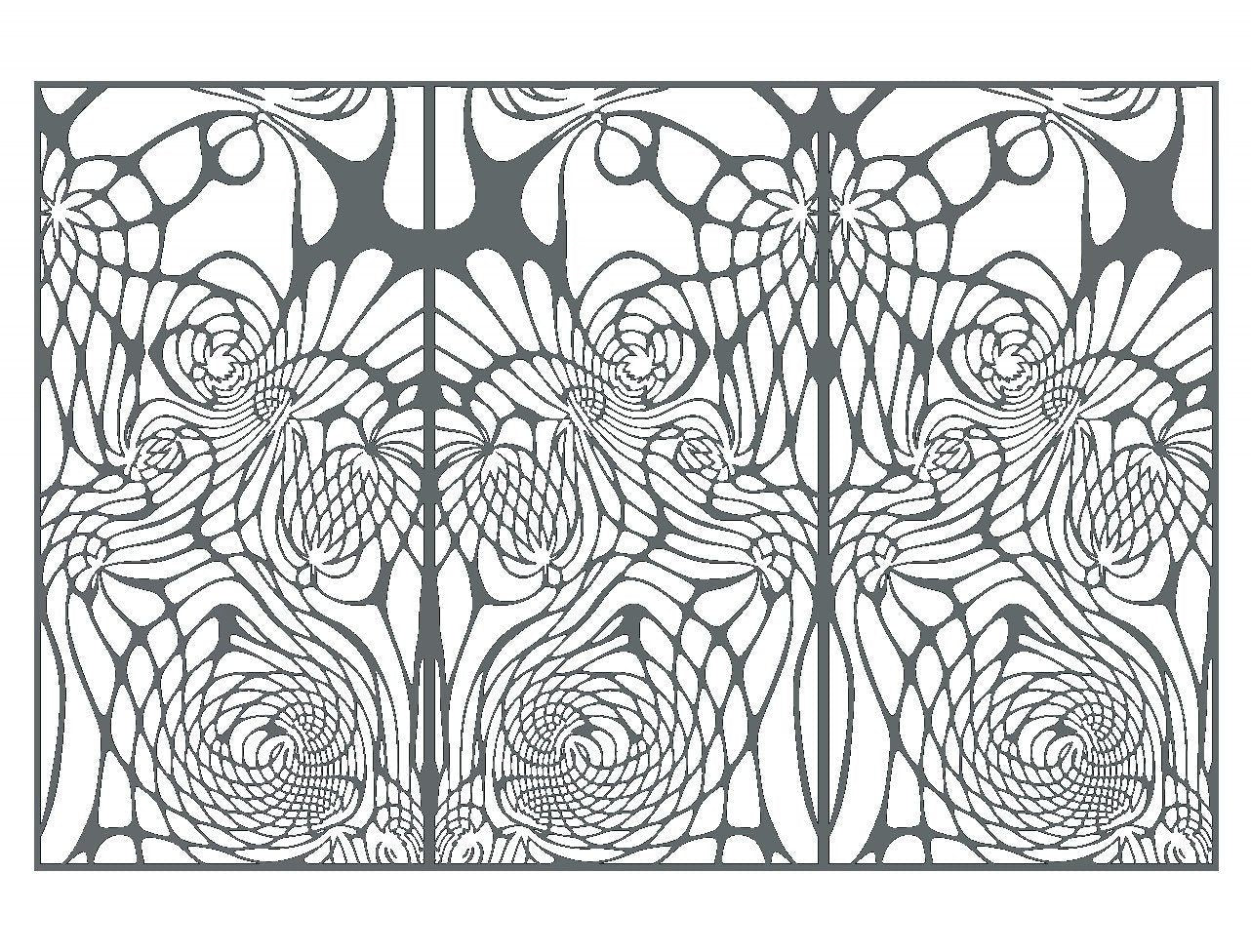 FLOW6323 Laser cut pattern file - CNC vector file - Bonitum CNC Model Studio