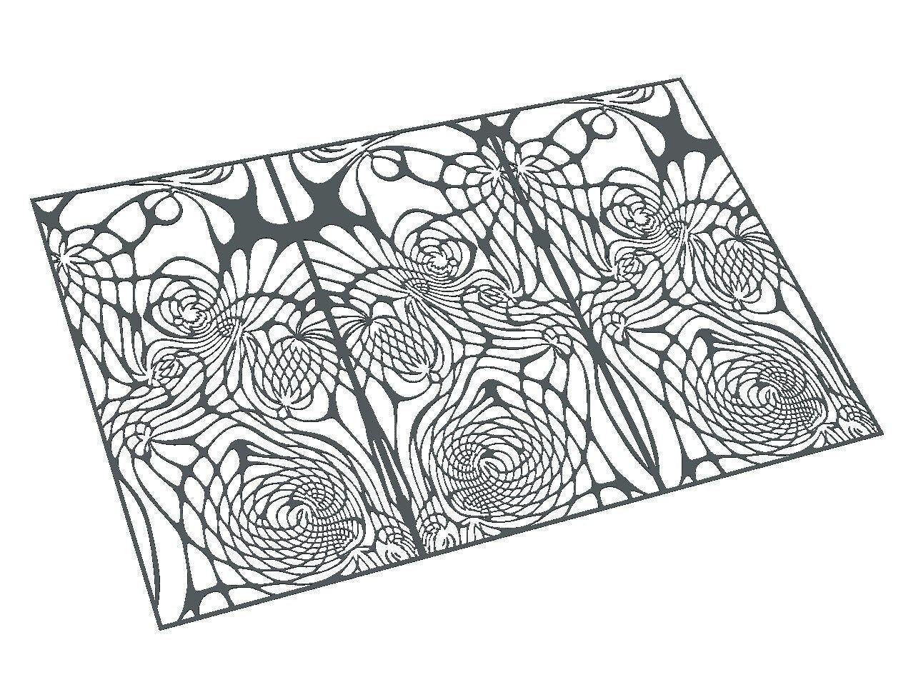 FLOW6323 Laser cut pattern file - CNC vector file - Bonitum CNC Model Studio