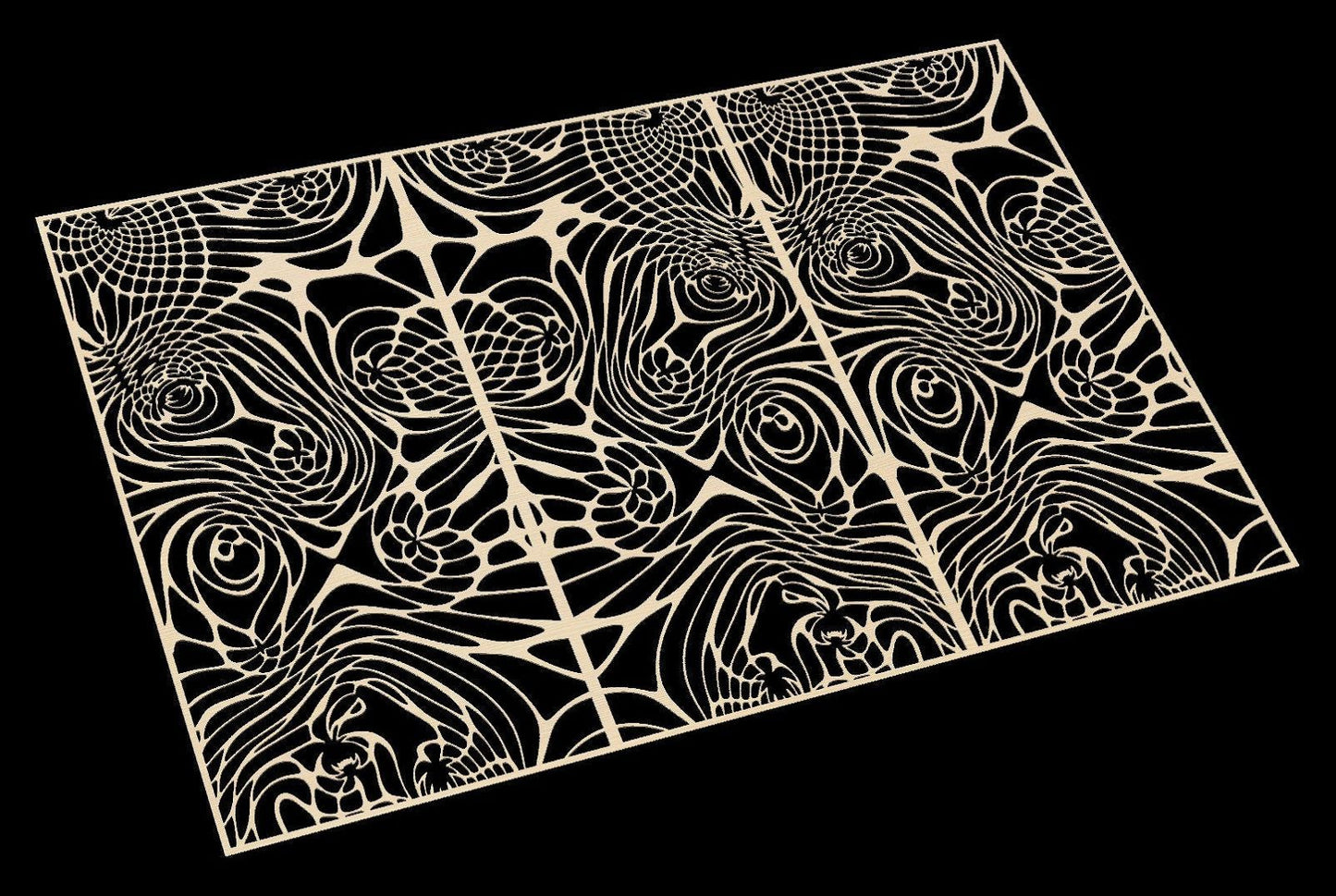 FLOW6326 Laser cut pattern file - CNC vector file - Bonitum CNC Model Studio