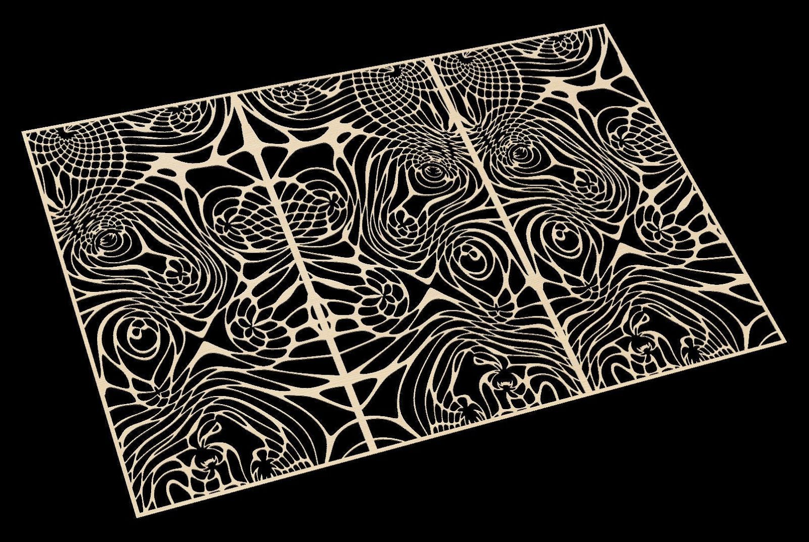 FLOW6326 Laser cut pattern file - CNC vector file - Bonitum CNC Model Studio