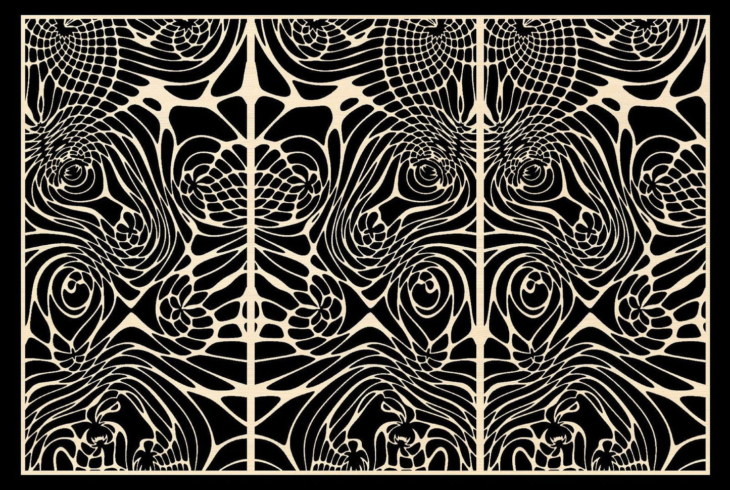 FLOW6326 Laser cut pattern file - CNC vector file - Bonitum CNC Model Studio