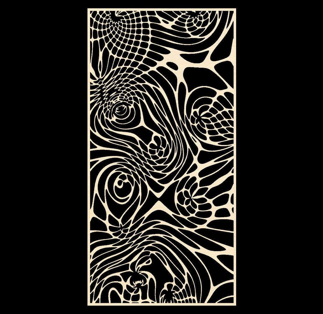 FLOW6326 Laser cut pattern file - CNC vector file - Bonitum CNC Model Studio