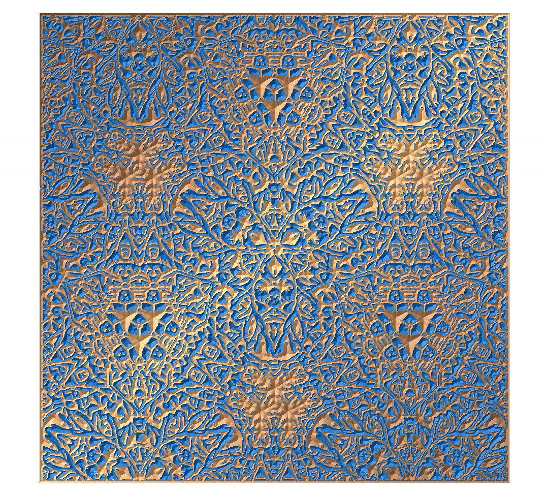 FLR7 Seamless Orient Pattern for V Carving - Bonitum CNC Model Studio