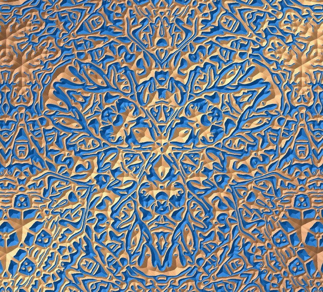 FLR7 Seamless Orient Pattern for V Carving - Bonitum CNC Model Studio