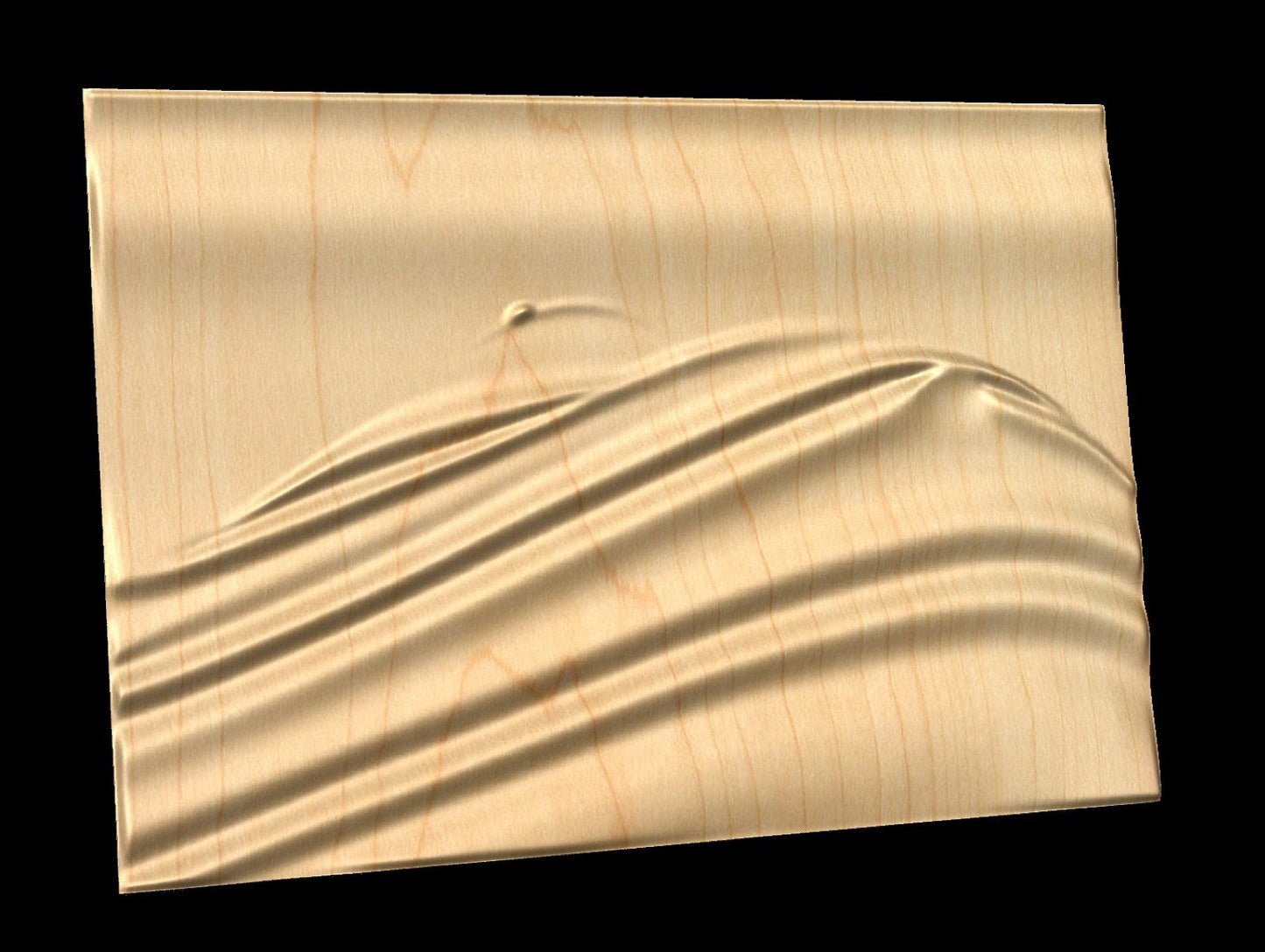 Feminine Dunes 0015 Decorative abstract 3D relief sculpture model for CNC machining - Bonitum CNC Model Studio