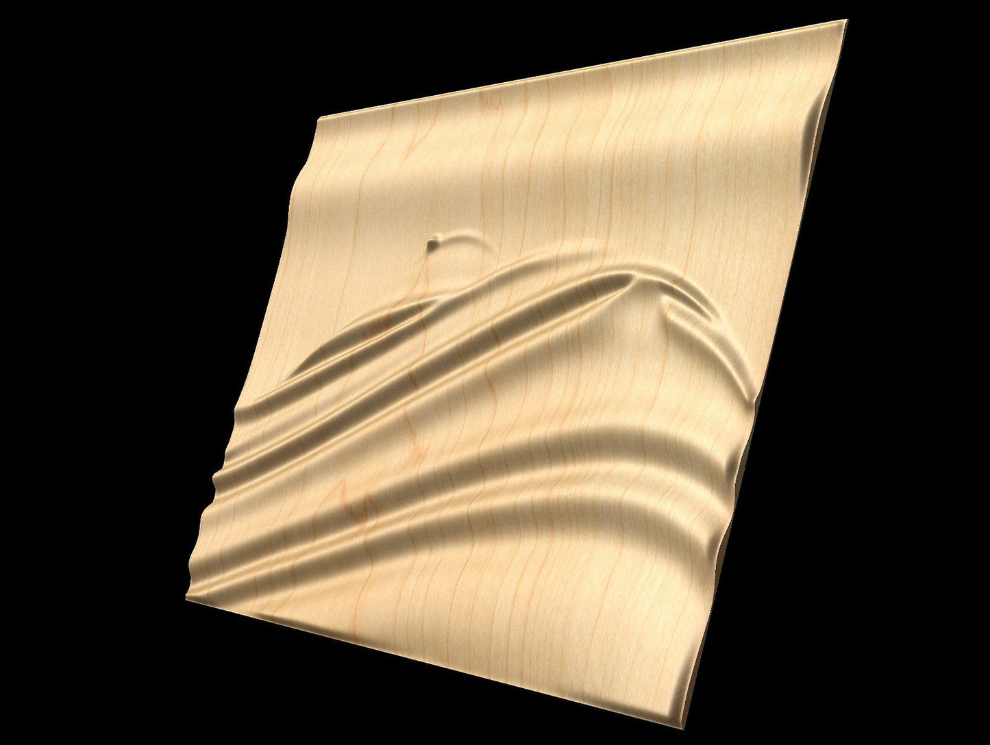 Feminine Dunes 0015 Decorative abstract 3D relief sculpture model for CNC machining - Bonitum CNC Model Studio