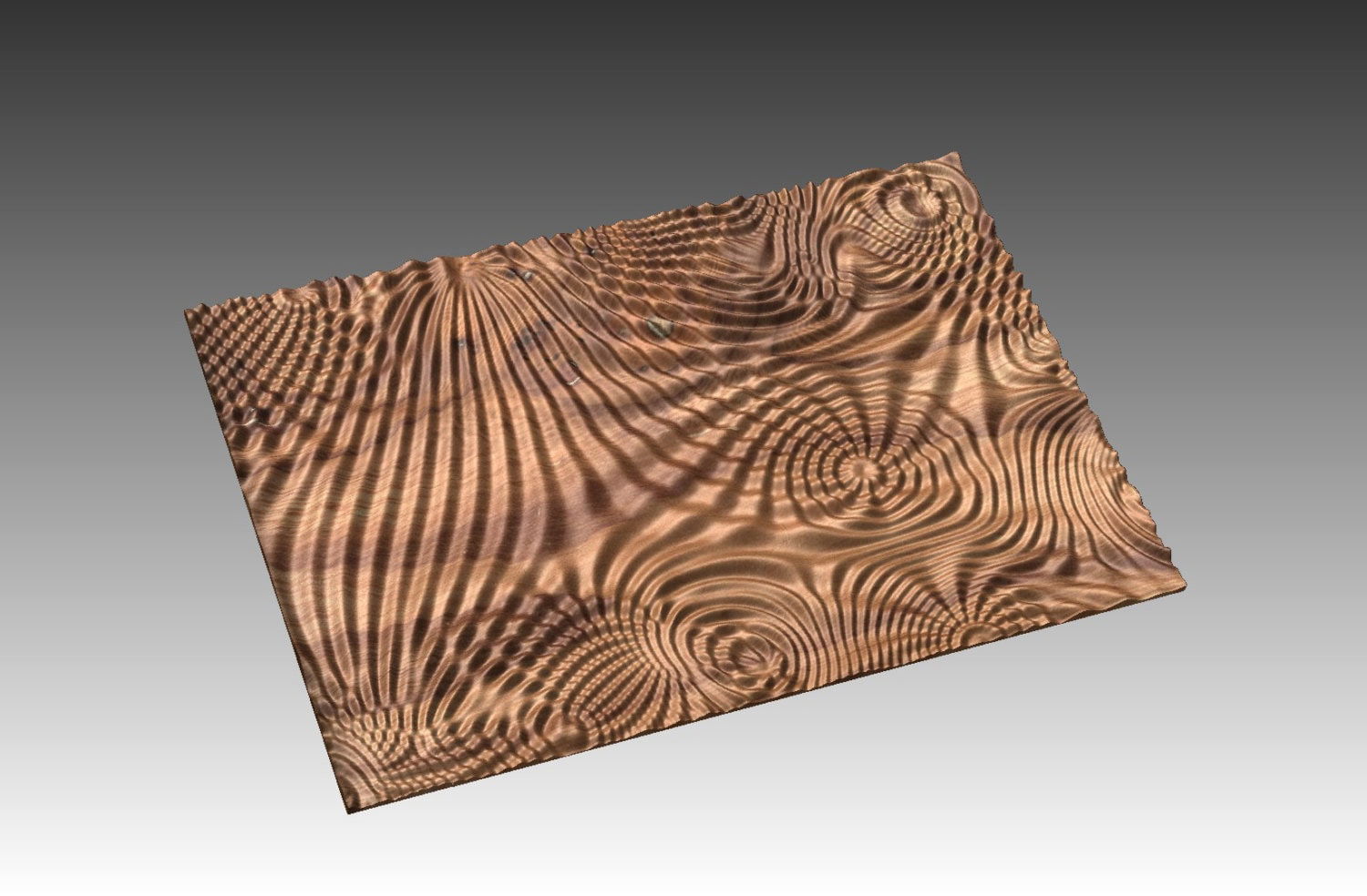 Flow 7692 Decorative abstract 3D relief op-art sculpture model for CNC machining - Bonitum CNC Model Studio