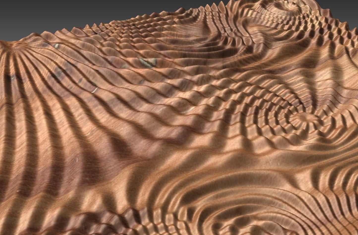 Flow 7692 Decorative abstract 3D relief op-art sculpture model for CNC machining - Bonitum CNC Model Studio