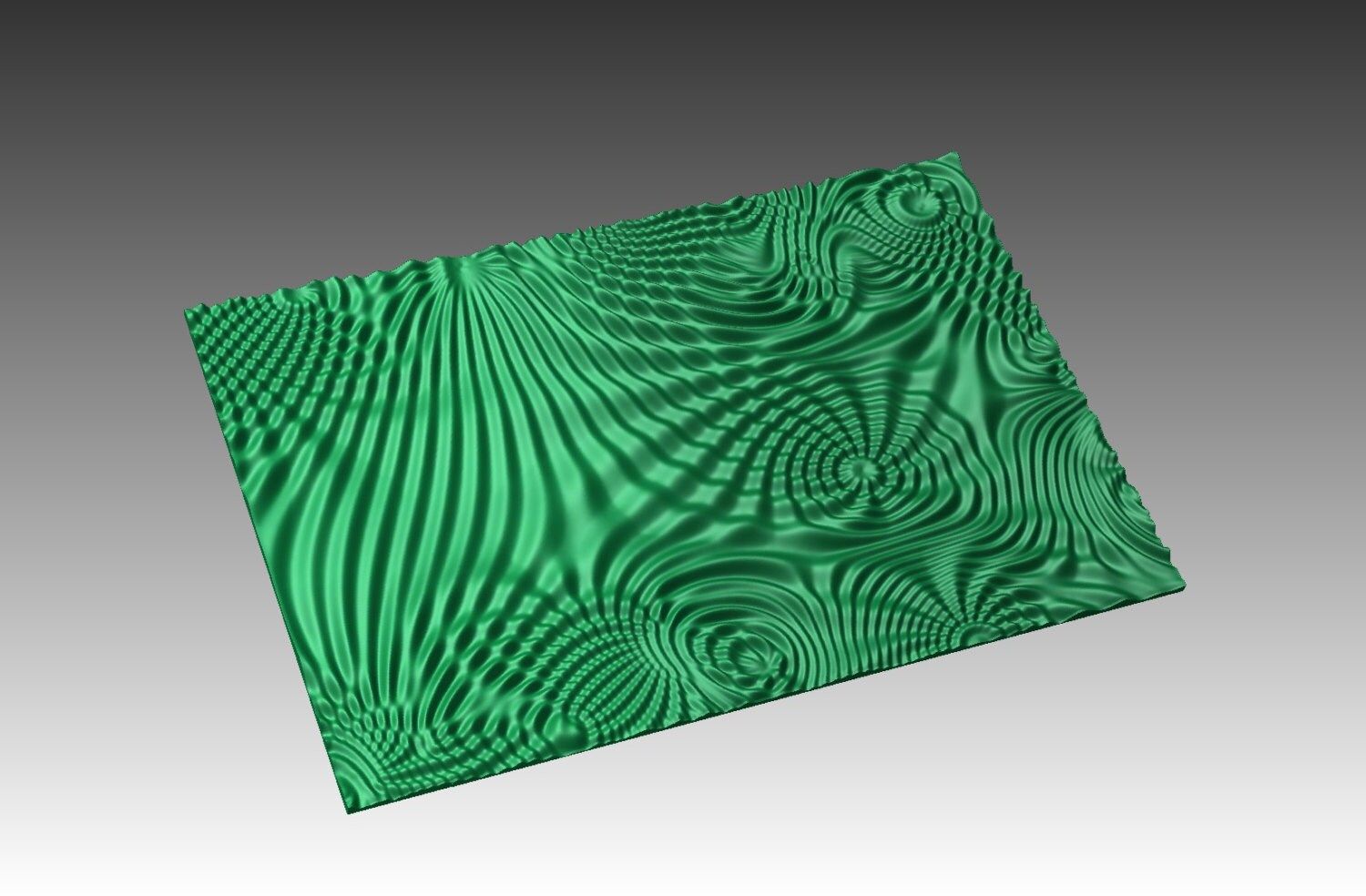 Flow 7692 Decorative abstract 3D relief op-art sculpture model for CNC machining - Bonitum CNC Model Studio
